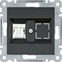 GNIAZDO KOMPUTEROWE POJEDYNCZE RJ45 KAT. 5E UTP CZARNY LUMINA INTENSE - HAGER - WL2113