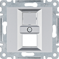 lumina Płytka podwójna Keystone Jack, srebrny - HAGER - WL2322