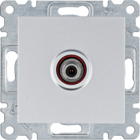 lumina Gniazdo pojedyncze SAT dla instalacji indywidualnych, srebrny - HAGER - WL3232