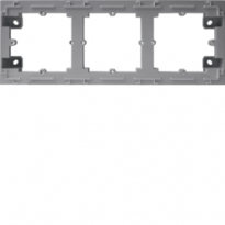 lumina intense Adapter natynkowy 3-krotny, srebrny - HAGER - WL5832