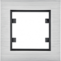 RAMKA POJEDYNCZA ALUMINIUM SREBRNY LUMINA PASION - HAGER - WL9012