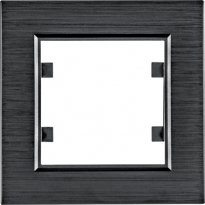 RAMKA POJEDYNCZA ALUMINIUM CZARNY LUMINA PASSION - HAGER - WL9013