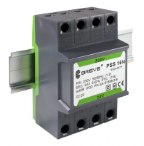 TRANSFORMATOR JEDNOFAZOWY IP30 NA SZYNĘ TH35 W OBUDOWIE MODUŁOWEJ Z ZABEZPIECZENIEM PSS 16N 230/ 24V - BREVE - 16024-9877