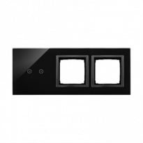 Panel dotykowy S54 Touch, 3 moduły, 2 pola dotykowe poziome + 2 otwory na osprzęty S54, zastygła lawa - KONTAKT SIMON - DSTR3200/73