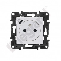 GNIAZDO POJEDYNCZE Z UZIEMIENIEM 2P+Z Z PRZESŁONAMI ZACISKI AUTOMATYCZNE Z USB TYPU C UMIESZCZONYM W PLAKIETCE NILOE STEP - LEGRAND - 863138