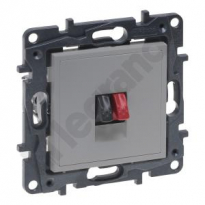 GNIAZDO GŁOŚNIKOWE POJEDYNCZE ALUMINIUM NILOE STEP - LEGRAND - 863385