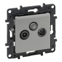 GNIAZDO TV-R-SAT PRZELOTOWE 14DB ALUMINIUM NILOE STEP - LEGRAND - 863378
