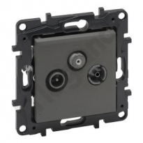 GNIAZDO TV-R-SAT KOŃCOWE TYPU GWIAZDA 1.5DB STALOWY NILOE STEP - LEGRAND - 863480