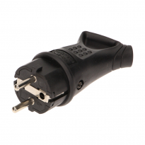 WTYCZKA GUMOWA Z UCHWYTEM 16A 250V IP44 CZARNY - ORNO - OR-AE-1369