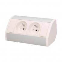 GNIAZDO MEBLOWE 2x2P+Z BIAŁO-SREBRNY - ORNO - OR-GM-9005/W-G
