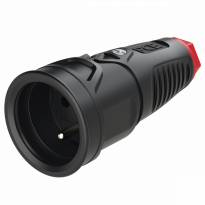 GNIAZDO PRZENOŚNE JEDNOFAZOWE GUMOWE Z BOLCEM 10/16A 2 P+Z TAURUS2 - PCE - 2410-srw