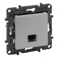 GNIAZDO KOMPUTEROWE POJEDYNCZE RJ45 KAT. 5E UTP ALUMINIUM NILOE STEP - LEGRAND - 863359