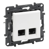 GNIAZDO KOMPUTEROWE PODWÓJNE 2X RJ45 KAT. 5E UTP BIAŁY NILOE STEP - LEGRAND - 863160