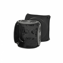 PUSZKA NATYNK 104X104X70MM BEZ ZACISKÓW IP66/67 CZARNY KF 0400 B - HENSEL - 62000046