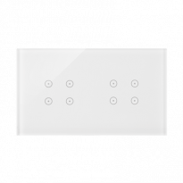 Panel dotykowy S54 Touch, 2 moduły, 4 pola dotykowe, + 4 pola dotykowe, biała perła - KONTAKT SIMON - DSTR244/70
