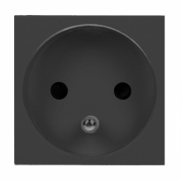 NOEN FR, gniazdo modułowe 45x45mm 1x2P+Z, typ E french, 16A 250V, czarne - ORNO - OR-GM-9010/B/FR
