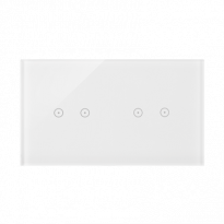 Panel dotykowy S54 Touch, 2 moduły, 2 pola dotykowe poziome + 2 pola dotykowe poziome, biała perła - KONTAKT SIMON - DSTR222/70