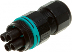 GNIAZDO ZŁĄCZKI 3 TOROWE CONNECTOR IP68 NA PRZEWÓD 7-12MM - LUMIQON SPÓŁKA Z OGRANICZONĄ ODPOWIEDZIALNOŚCIĄ - THB.387.B3A