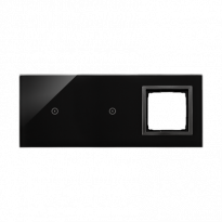 Panel dotykowy S54 Touch, 3 moduły, 1 pole dotykowe + 1 pole dotykowe, + 1 otwór na osprzęt S54, zastygła lawa - KONTAKT SIMON - DSTR3110/73