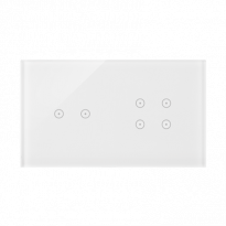 Panel dotykowy S54 Touch, 2 moduły, 2 pola dotykowe poziome + 4 pola dotykowe, biała perła - KONTAKT SIMON - DSTR224/70
