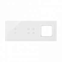 Panel dotykowy S54 Touch, 3 moduły, 2 pola dotykowe pionowe + 4 pola dotykowe + 1 otwór na osprzęt S54, biała perła - KONTAKT SIMON - DSTR3340/70