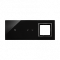 Panel dotykowy S54 Touch, 3 moduły, 1 pole dotykowe + 2 pola dotykowe poziome + 1 otwór na osprzęt S54, zastygła lawa - KONTAKT SIMON - DSTR3120/73