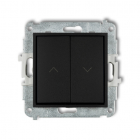ŁĄCZNIK ŻALUZJOWY Z PODTRZYMANIEM IP 20, 10AX 250V~ CZARNY MAT MINI - KARLIK - 12MWP-88