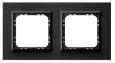 RAMKA PODWÓJNA ALUMINIUM 4MM SZCZOTKOWANY ANTRACYT SONATA - OSPEL - R-2RAC/64/25