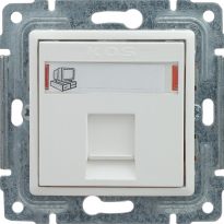 GNIAZDO KOMPUTEROWE POJ. RJ45 (WKŁAD MOLEX), BEZ RAMKI, BIAŁY VENA - KOS - 510465