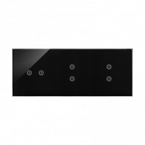 Panel dotykowy S54 Touch, 3 moduły, 2 pola dotykowe poziome + 2 pola dotykowe pionowe + 2 pola dotykowe pionowe, zastygła lawa - KONTAKT SIMON - DSTR3233/73