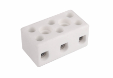 ZŁĄCZKA GWINTOWA PORCELANOWA CPO-10A-3P 6MM2 3 TORY BIAŁY POLCELANA +MOSIĄDZ NIKLOWANY - SIMET - 80014516