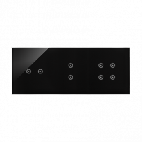 Panel dotykowy S54 Touch, 3 moduły, 2 pola dotykowe poziome + 2 pola dotykowe pionowe + 4 pola dotykowe zastygła lawa - KONTAKT SIMON - DSTR3234/73