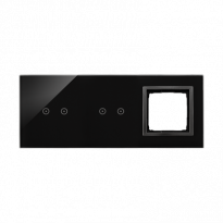 Panel dotykowy S54 Touch, 3 moduły, 2 pola dotykowe poziome + 2 pola dotykowe poziome + 1 otwór na osprzęt S54, zastygła lawa - KONTAKT SIMON - DSTR3220/73