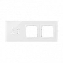 Panel dotykowy S54 Touch, 3 moduły, 4 pola dotykowe + 2 otwory na osprzęty S54, biała perła - KONTAKT SIMON - DSTR3400/70
