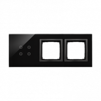 Panel dotykowy S54 Touch, 3 moduły, 4 pola dotykowe + 2 otwory na osprzęty S54, zastygła lawa - KONTAKT SIMON - DSTR3400/73
