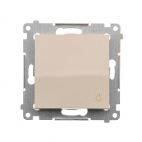 Przycisk „światło” (moduł) 10AX, 250V~, szybkozłącza; kremowy - KONTAKT SIMON - DS1.01/41