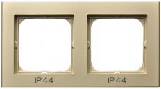 RAMKA PODWÓJNA DO ŁĄCZNIKÓW IP44 SZAMPAŃSKI ZŁOTY SONATA - OSPEL - RH-2R/39