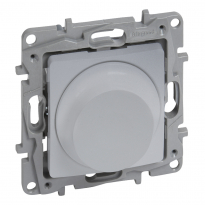 NILOE SELECTION - ŚCIEMNIACZ OBROTOWY 300 W - 2 PRZEWODOWY
(DO OBCIĄŻEŃ RLC ORAZ DO LAMP LED) ALUMINIUM - LEGRAND - 762188