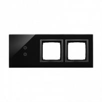 Panel dotykowy S54 Touch, 3 moduły, 2 pola dotykowe pionowe + 2 otwory na osprzęty S54, zastygła lawa - KONTAKT SIMON - DSTR3300/73