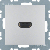 GNIAZDO HDMI Z PRZYŁĄCZEM 90° ALU MAT B.KWADRAT/B.7  - HAGER - 3315431404