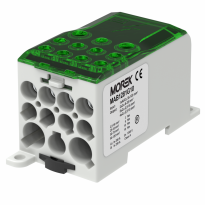 OJL280A zielony blok dystrybucyjny - rozdzielczy we. 1xAl/Cu120, wyj. 2x35/5x16/ 4x10mm2  1000VAC/DC - MOREK - MAB1281G10