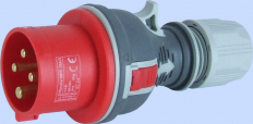 WTYCZKA PRZENOŚNA PROSTA 16A 400V 3P+Z IP44 WPP 16/4 TWIST - ELEKTROMET DZIERŻONIÓW - 922071