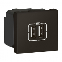 MOSAIC - ŁADOWARKA 2 X USB 2400 MA TYP-A + TYP-A ANTRACYT - LEGRAND - 079194L