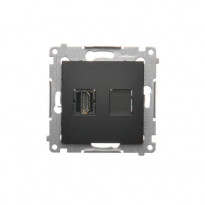 Gniazdo HDMI (moduł); czarny - KONTAKT SIMON - DGHDMI.01/49