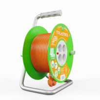 PRZEDŁUŻACZ BĘBNOWY ECO LINE, 4x2p+Z, 16A, 3680W, PRZEWÓD 3x1,5mm H05VV-F; 40m POMARAŃCZOWY - PLASTROL - PB-ST/D/40M/3X1,5/H05VV-F ECO POM
