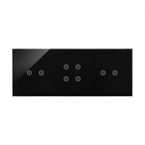 Panel dotykowy S54 Touch, 3 moduły, 2 pola dotykowe poziome + 4 pola dotykowe + 2 pola dotykowe poziome, zastygła lawa - KONTAKT SIMON - DSTR3242/73