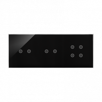 Panel dotykowy S54 Touch, 3 moduły, 2 pola dotykowe poziome + 2 pola dotykowe poziome + 4 pola dotykowe zastygła lawa - KONTAKT SIMON - DSTR3224/73