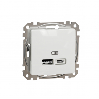 ŁADOWARKA USB TYP A + TYP C 2.4A/2.1A ZACISKI ŚRUBOWE BIAŁY SEDNA DESIGN - SCHNEIDER ELECTRIC - SDD111402