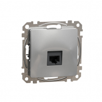 Gniazdo komputerowe RJ45 kat.6 UTP, srebrne aluminium Sedna Design - SCHNEIDER ELECTRIC - SDD113461