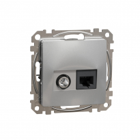 Gniazdo komputerowe-TV (kat.6 UTP), srebrne aluminium Sedna Design - SCHNEIDER ELECTRIC - SDD113469T